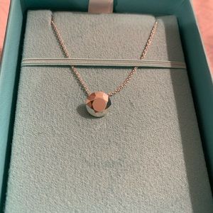 Brand new Tiffany & Co. Elsa Perretti 2 ct sterling silver pendant necklace